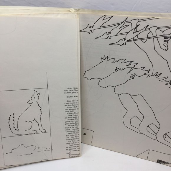 Vtg 1989 The Cat's Meow! Santa Fe Trail Dennis Southwest Fabric Painting Pattern - Picture 6 of 9